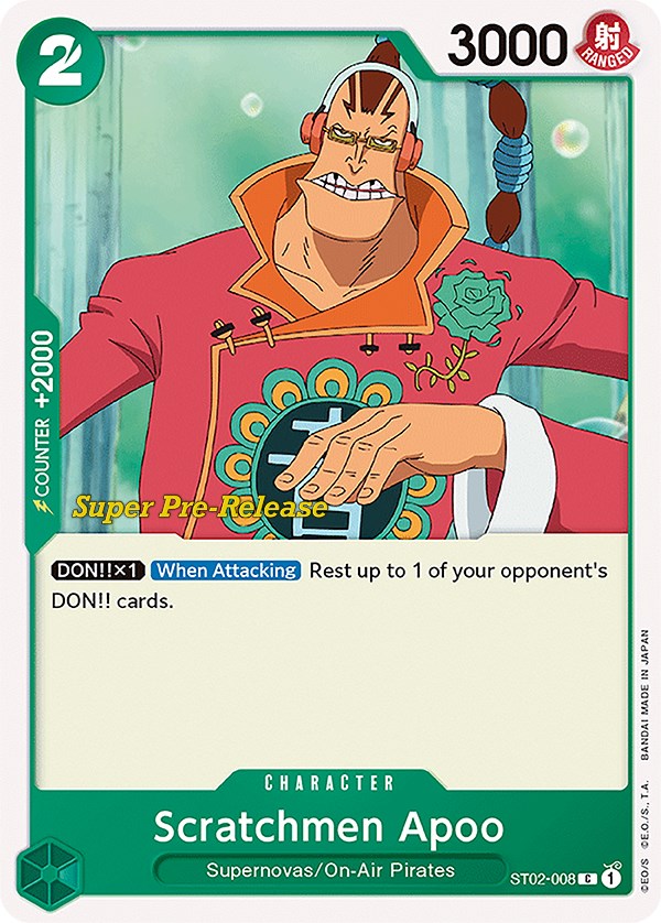 Scratchmen Apoo (ST02-008) [Super Pre-Release Starter Deck: Worst Generation]