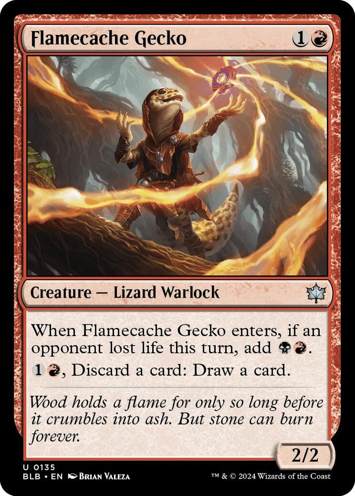 Flamecache Gecko [Bloomburrow]