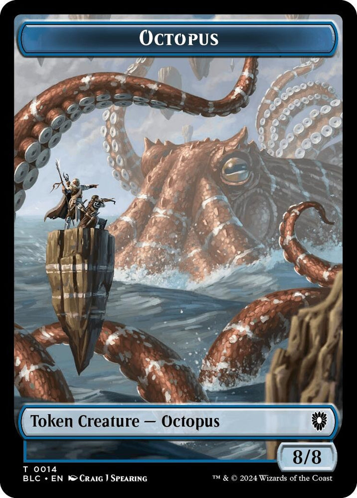 Octopus // Rabbit Double-Sided Token [Bloomburrow Commander Tokens]