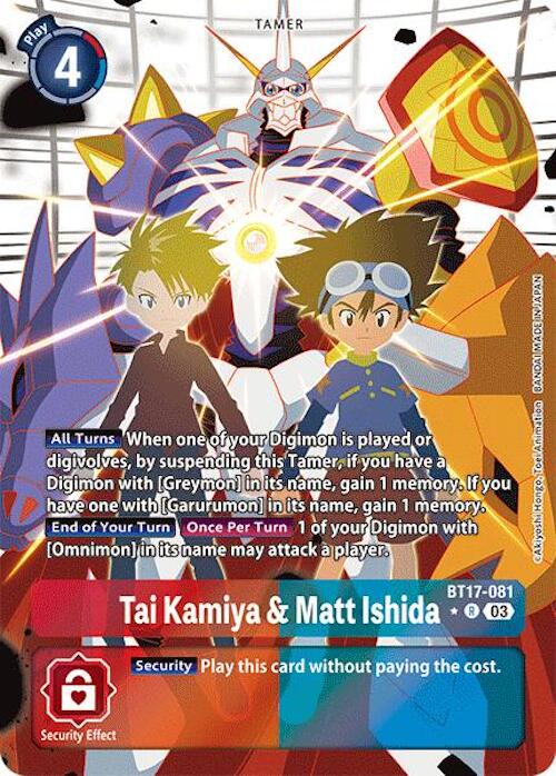 Tai Kamiya & Matt Ishida [BT17-081] (Alternate Art) [Secret Crisis]