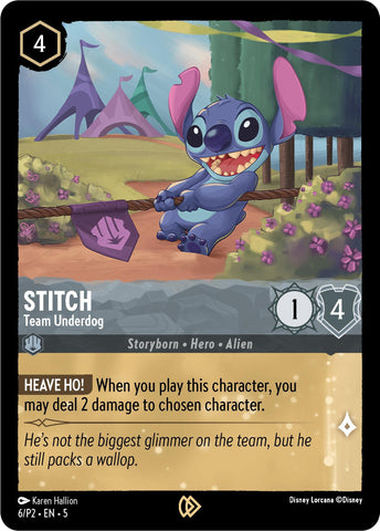 Stitch - Team Underdog (6) [Disney Lorcana Promo Cards]
