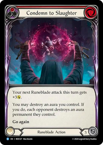Condemn to Slaughter (Red) (Rainbow Foil) (ROS127) [Rosetta]