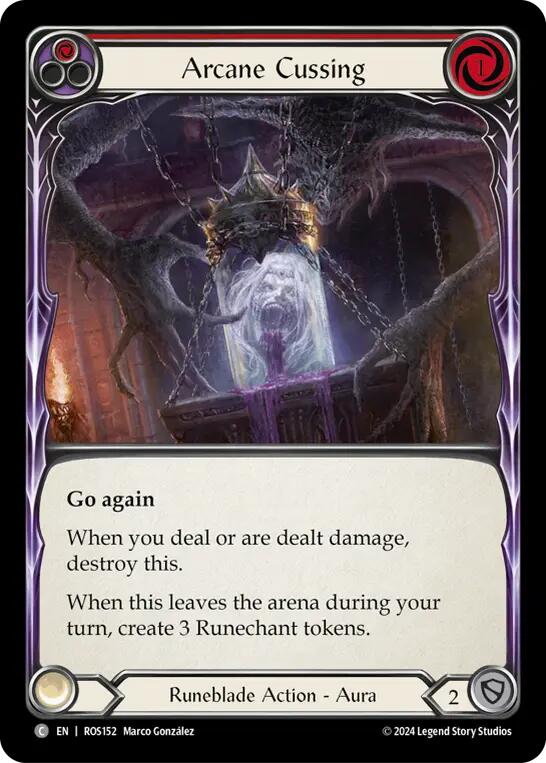 Arcane Cussing (Red) (Rainbow Foil) (ROS152) [Rosetta]