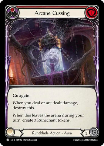 Arcane Cussing (Red) (Rainbow Foil) (ROS152) [Rosetta]