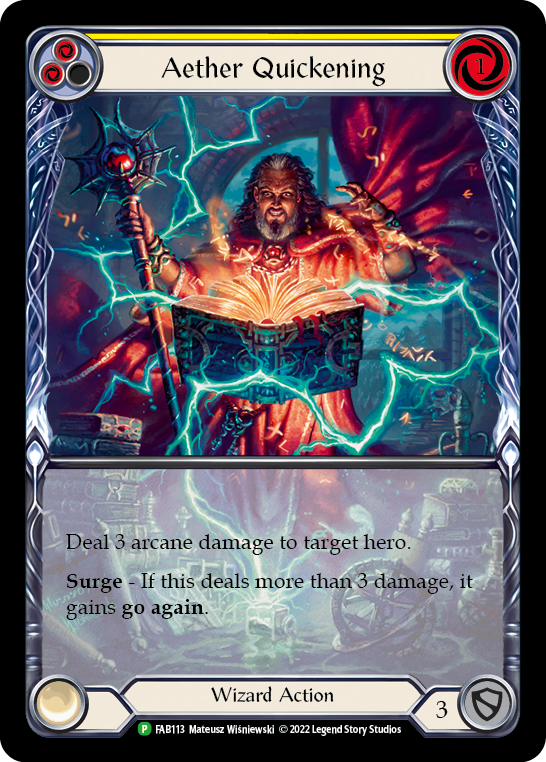 Aether Quickening (Yellow) [FAB113] (Promo) Rainbow Foil