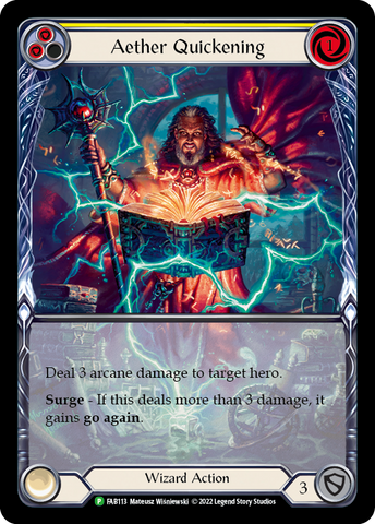 Aether Quickening (Yellow) [FAB113] (Promo) Rainbow Foil