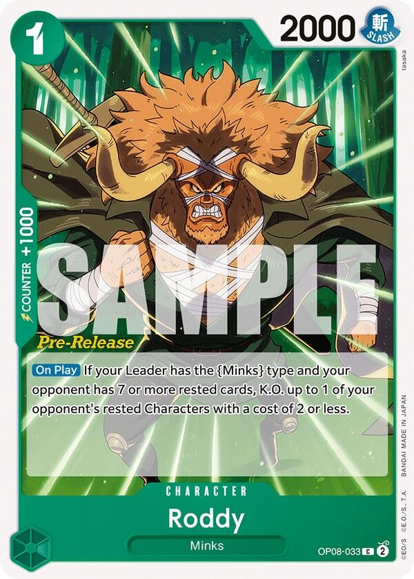 Roddy (OP08-033) [Two Legends Pre-Release Cards]