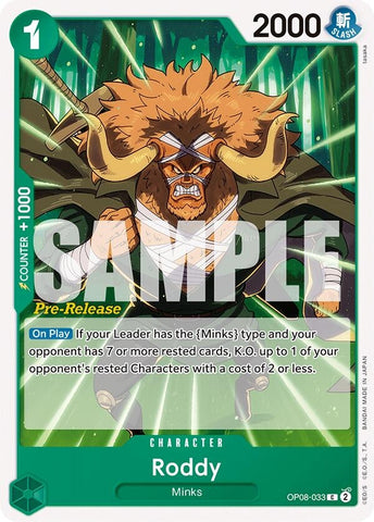 Roddy (OP08-033) [Two Legends Pre-Release Cards]