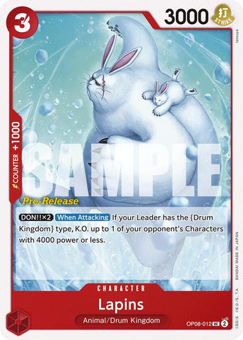 Lapins (OP08-012) [Two Legends Pre-Release Cards]