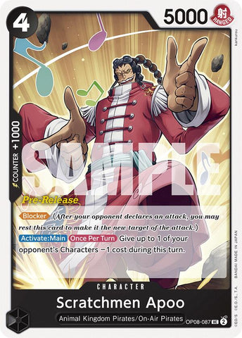 Scratchmen Apoo (OP08-087) [Two Legends Pre-Release Cards]