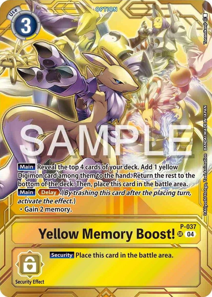 Yellow Memory Boost! [P-037] - P-037 (Premium Card Collection - Memory Boost! Set) [Promotional Cards]