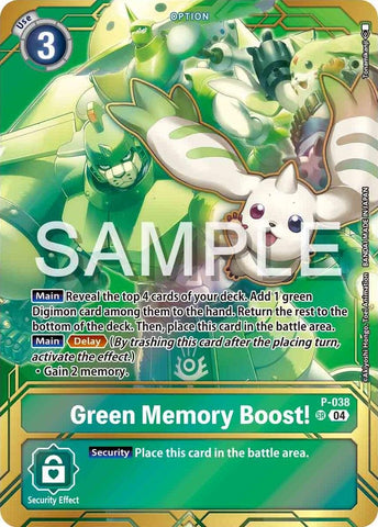 Green Memory Boost! [P-038] - P-038 (Premium Card Collection - Memory Boost! Set) [Promotional Cards]
