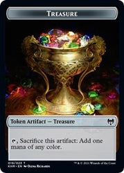 Treasure // Emblem - Tyvar Kell Double-sided Token [Kaldheim Tokens]