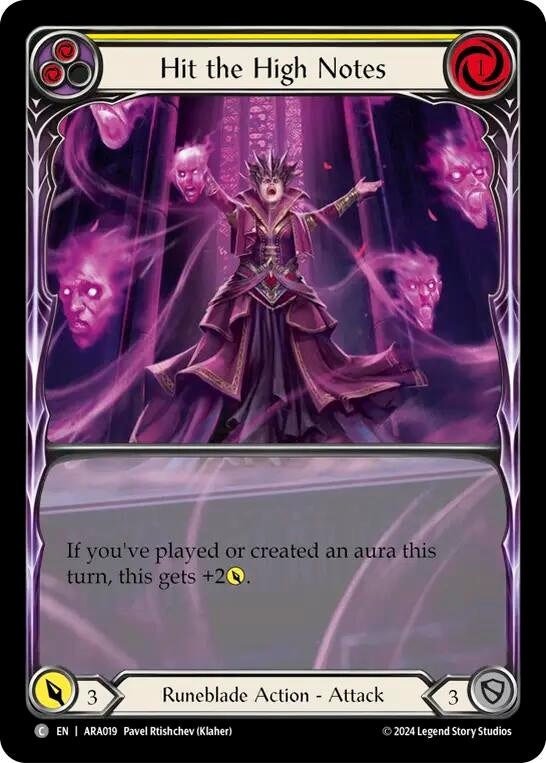 Hit the High Notes (Yellow) [ARA019] [Rosetta Aurora Blitz Deck]
