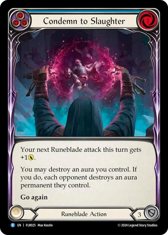Condemn to Slaughter (Blue) [FLR025] [Rosetta Florian Blitz Deck]