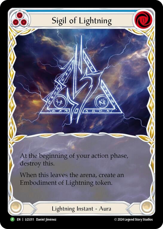 Sigil of Lightning (Lightning) (Extended Art) [LGS311] (Promo) Rainbow Foil