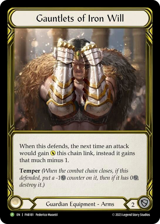 Gauntlets of Iron Will [FAB181] (Promo) Cold Foil