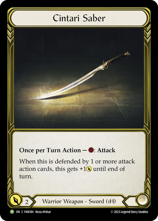 Cintari Saber [FAB184] (Promo) Cold Foil