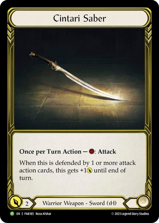 Cintari Saber [FAB185] (Promo) Cold Foil