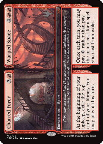 Charred Foyer // Warped Space [Duskmourn: House of Horror Promos]