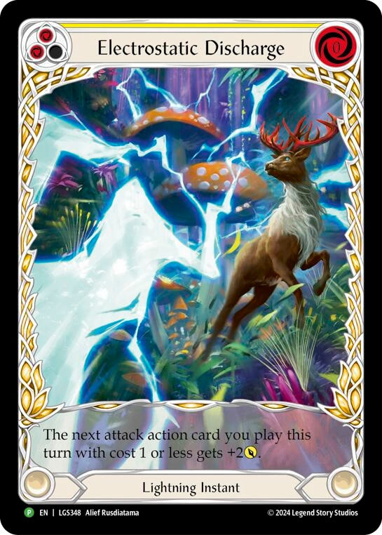 Electostatic Discharge (Yellow) (Extended Art) - LGS348 [LGS348] (Promo) Rainbow Foil