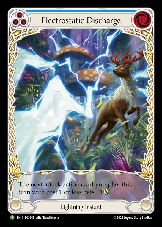 Electostatic Discharge (Blue) (Extended Art) - LGS349 [LGS349] (Promo) Rainbow Foil