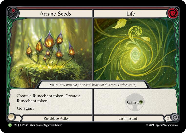 Arcane Seeds // Life - LGS350 [LGS350] (Promo) Cold Foil