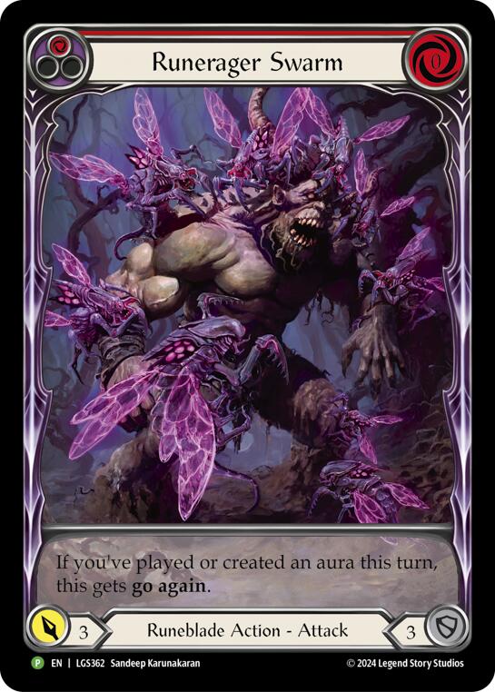 Runeranger Swarm (Red) (Extended Art) - LGS362 [LGS362] (Promo) Rainbow Foil