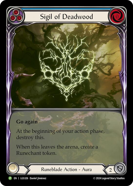 Sigil of Deadwood (Extended Art) - LGS326 [LGS326] (Promo) Rainbow Foil