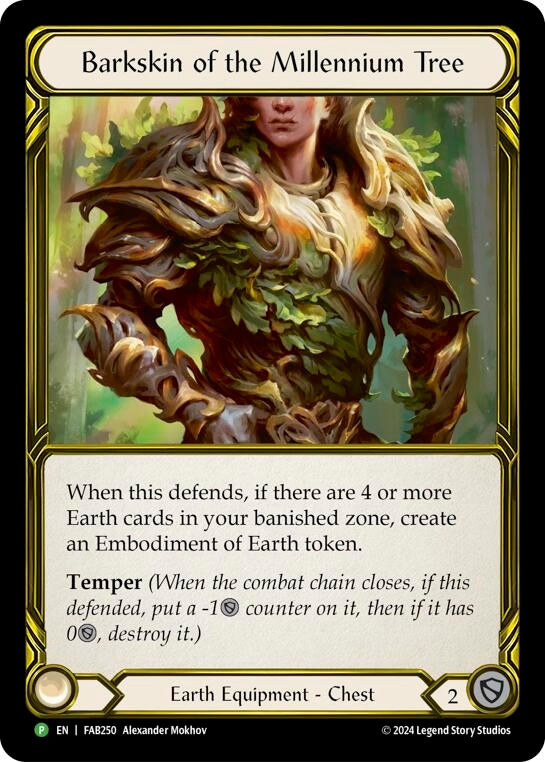Barkskin of the Millennium Tree (Golden) - FAB250 [FAB250] (Promo) Cold Foil