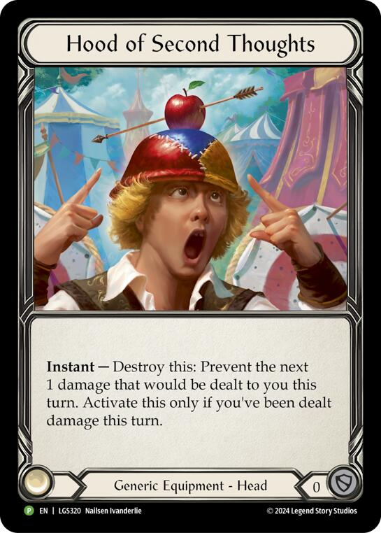 Hood of Second Thoughts - LGS320 [LGS320] (Promo) Rainbow Foil