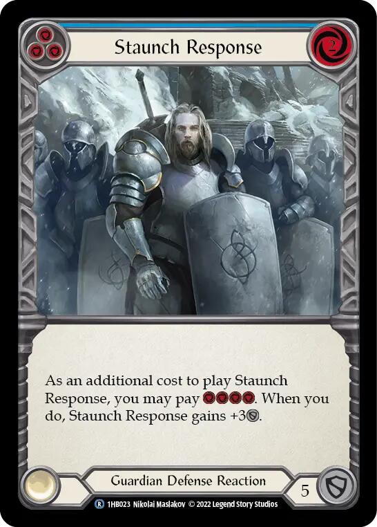 Staunch Response (Blue) [1HB023] [History Pack 1 Bravo Blitz Deck]