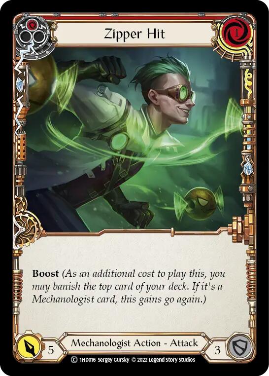 Zipper Hit (Red) [1HD016] [History Pack 1 Dash Blitz Deck]