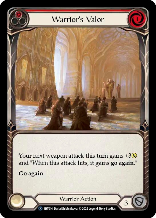 Warrior's Valor (Red) [1HT014] [History Pack 1 Dorinthea Blitz Deck]