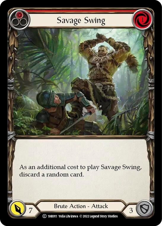 Savage Swing (Red) [1HR011] [Historic Pack 1 Blitz Deck Rhinar]