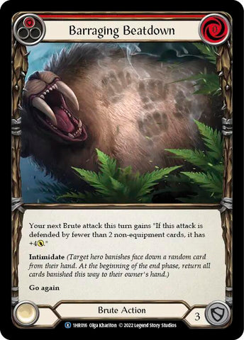 Barraging Beatdown (Red) [1HR016] [Historic Pack 1 Blitz Deck Rhinar]