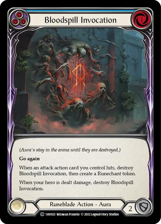 Bloodspill Invocation (Blue) [1HV023] [Historic Pack 1 Blitz Deck Viserai]