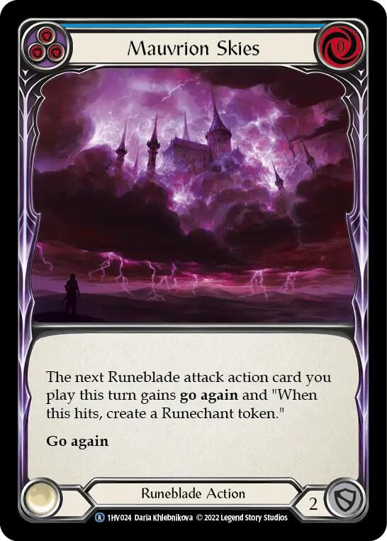 Mauvrion Skies (Blue) [1HV024] [Historic Pack 1 Blitz Deck Viserai]