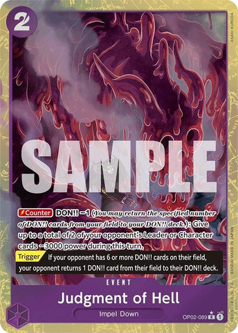 Image for Judgment of Hell (Alternate Art) (OP02-089) - One Piece Card Game