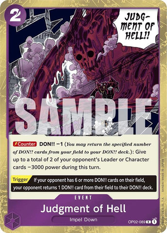 Judgment of Hell (Alternate Art) (Manga) [Premium Booster: The Best]