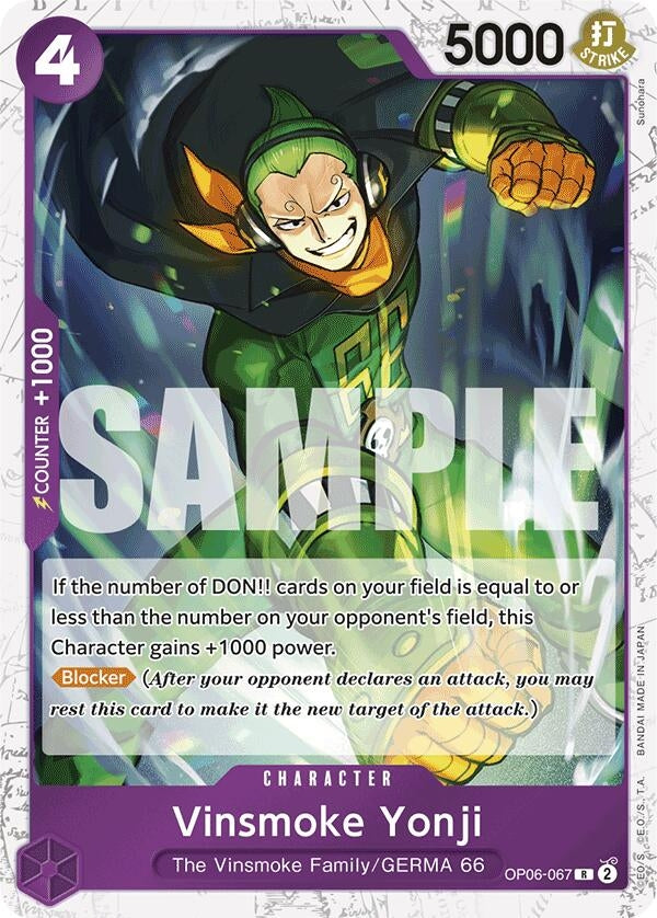 Vinsmoke Yonji (Alternate Art) (Hashimoto Q) [Premium Booster: The Best]