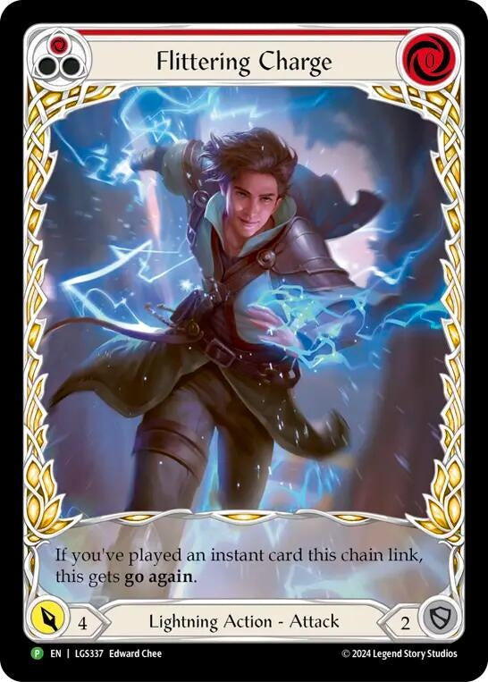 Flittering Charge (Red) (Extended Art) [LGS337] (Promo) Rainbow Foil