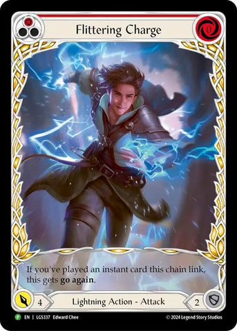 Flittering Charge (Red) (Extended Art) [LGS337] (Promo) Rainbow Foil