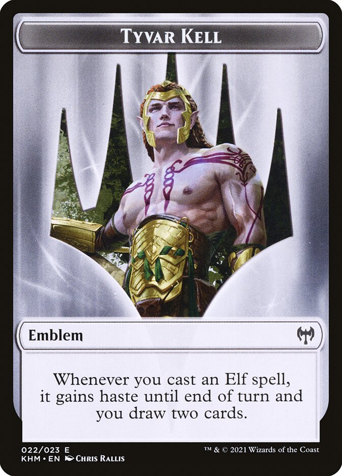 Dwarf Berserker // Emblem - Tyvar Kell Double-sided Token [Kaldheim Tokens]