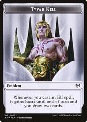 Human Warrior // Emblem - Tyvar Kell Double-sided Token [Kaldheim Tokens]