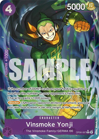 Image for Vinsmoke Yonji (OP06-067) (Full Art) (OP06-067) - One Piece Card Game