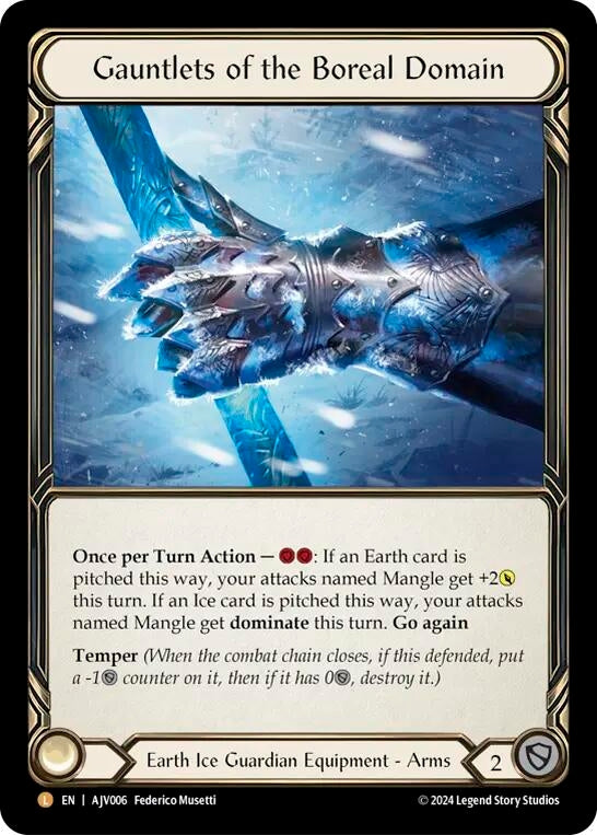 Image for Gauntlets of the Boreal Domain (AJV006) (Armory Deck: Jarl Vetreidi) - Flesh and Blood TCG