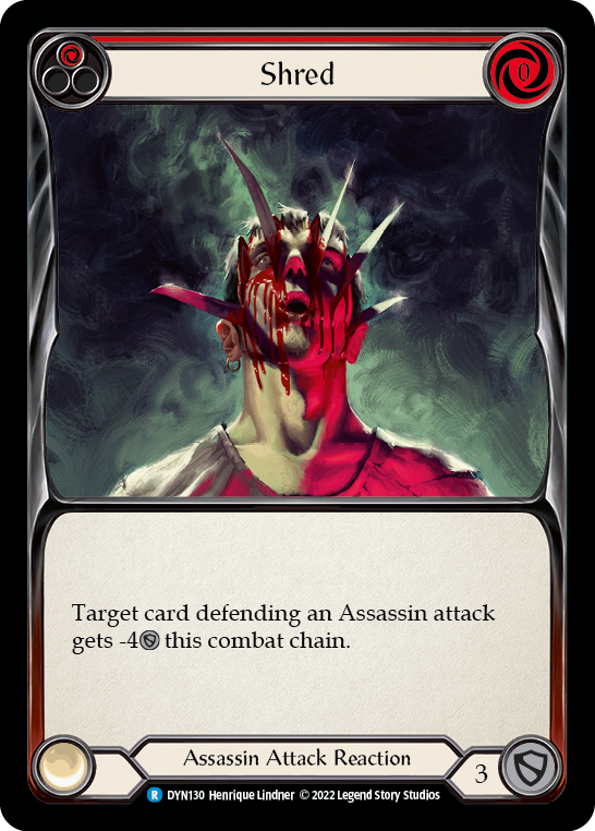 Shred (Red) [DYN130] (Dynasty) Rainbow Foil