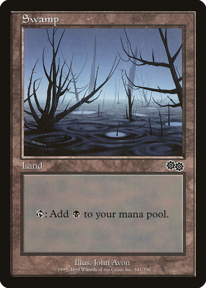 Swamp (#341) [Urza's Saga]