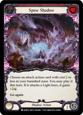 Spew Shadow (Red) [MON212-RF] (Monarch) 1st Edition Rainbow Foil